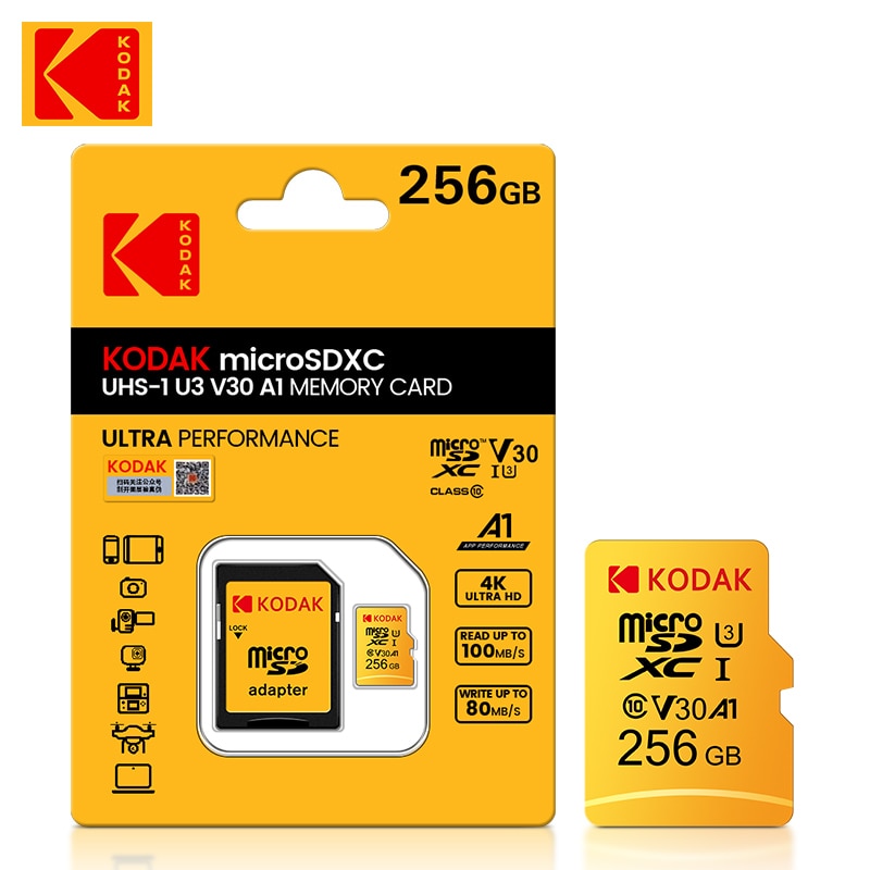 Kodak Tarjeta ũ SD ޸ ī,  ÷ TF ī, SD , 128GB, 256GB, 128GB, 256GB, 10 